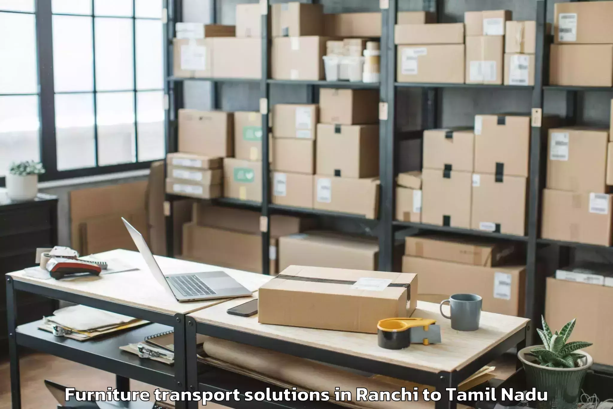 Get Ranchi to Ettaiyapuram Furniture Transport Solutions